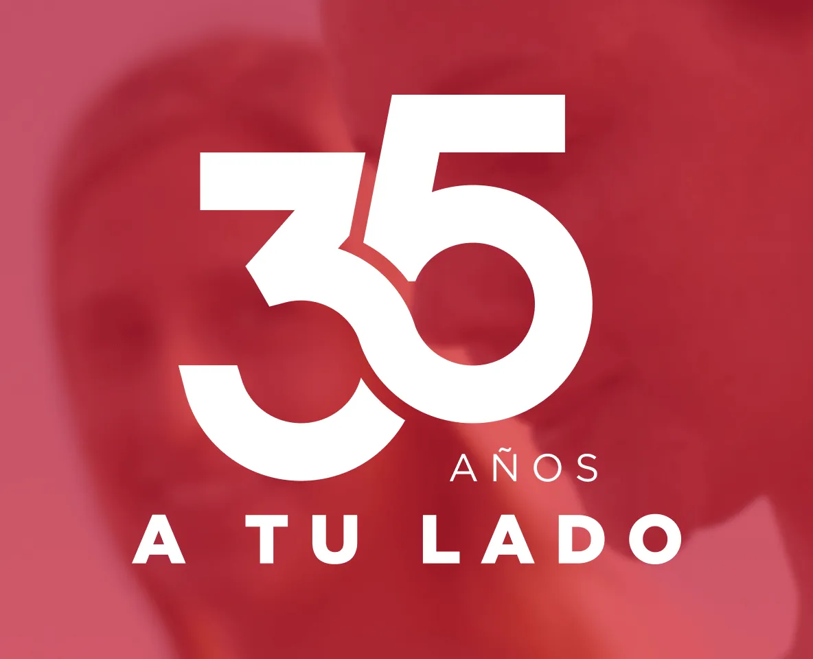 Cofidis: 35 años ayudándote a cumplir tus proyectos Ilustración sobre los 35 años de Cofidis apoyando a personas con soluciones de financiación adaptadas.